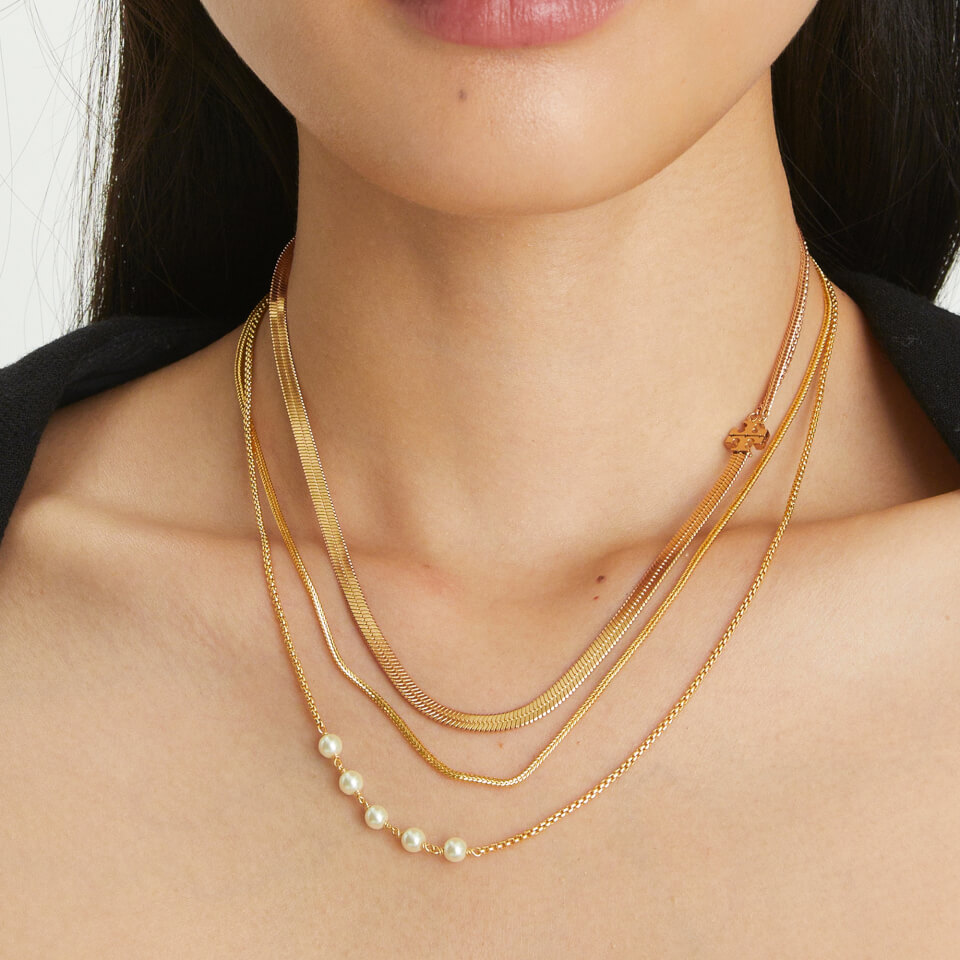 Tory burch pearl necklace on sale
