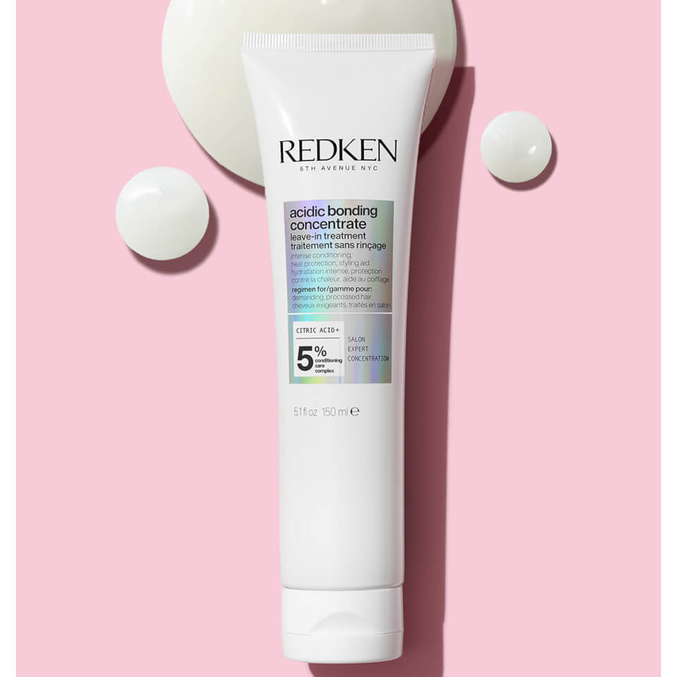 Redken Acidic Bonding Concentrate Intensive Pre-Treatment, Shampoo, Conditioner, Hair Mask and Leave-in Treatment Routine