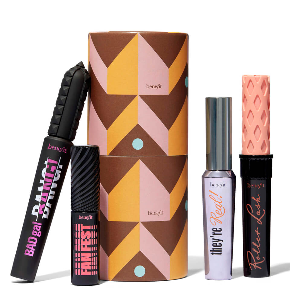 benefit Nice List Lashes Badgal Bang, Roller Lash, They're Real and Fan Fest Mascara Gift Set