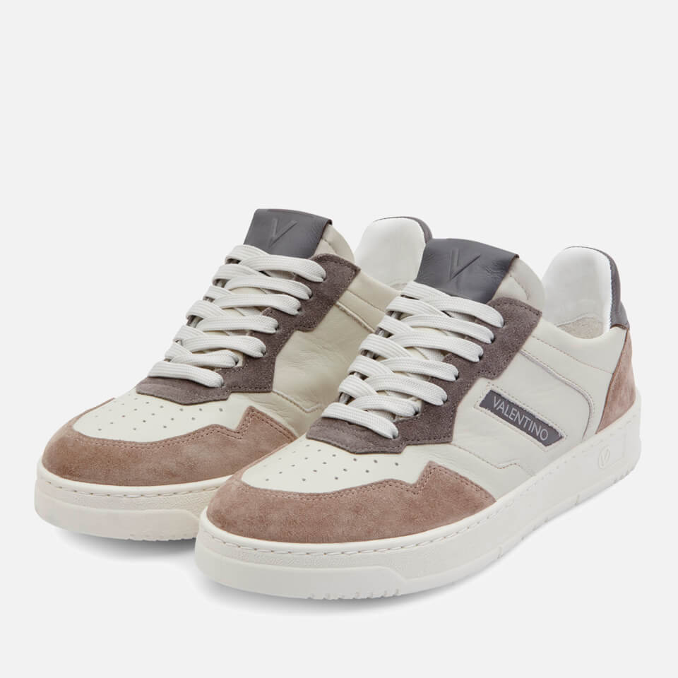 Valentino Men's Suede and Leather Basket Trainers