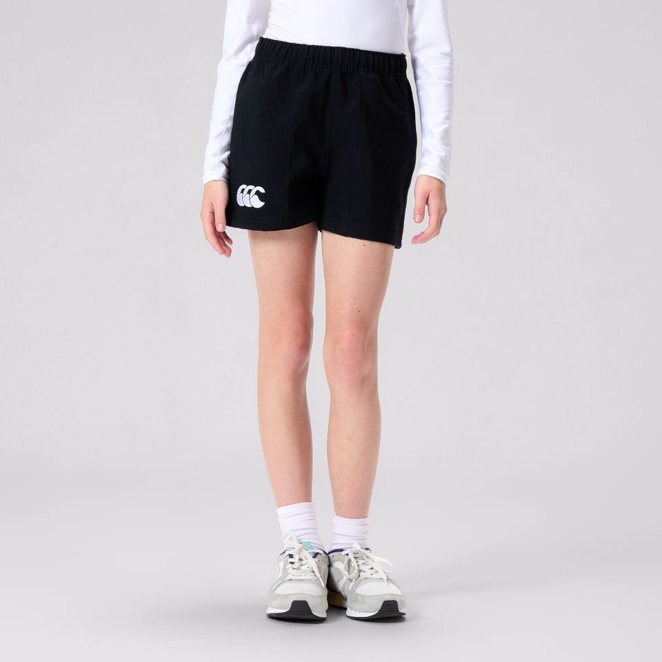 JUNIOR UNISEX PLAYERS DRILL SHORT BLACK