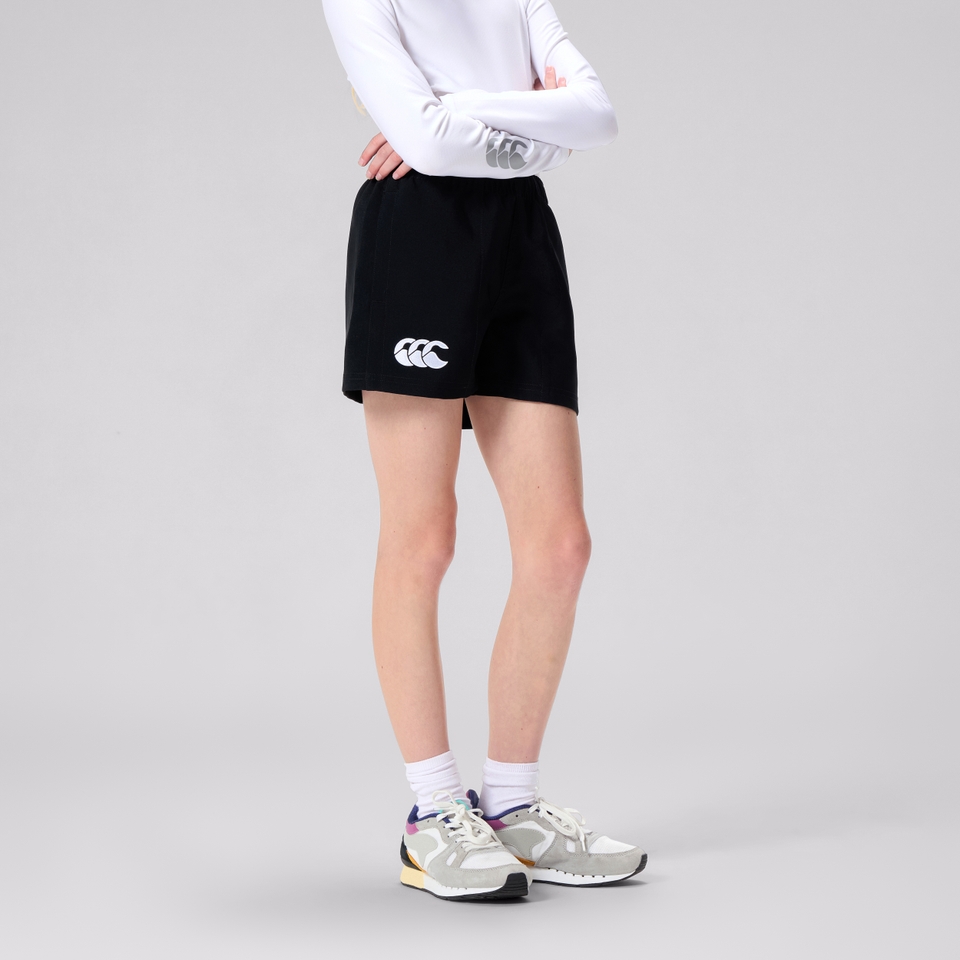 JUNIOR UNISEX PLAYERS DRILL SHORT BLACK