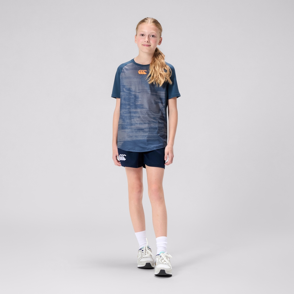 JUNIOR UNISEX VAPODRI GRAPHIC SUPERLIGHT TEE NAVY