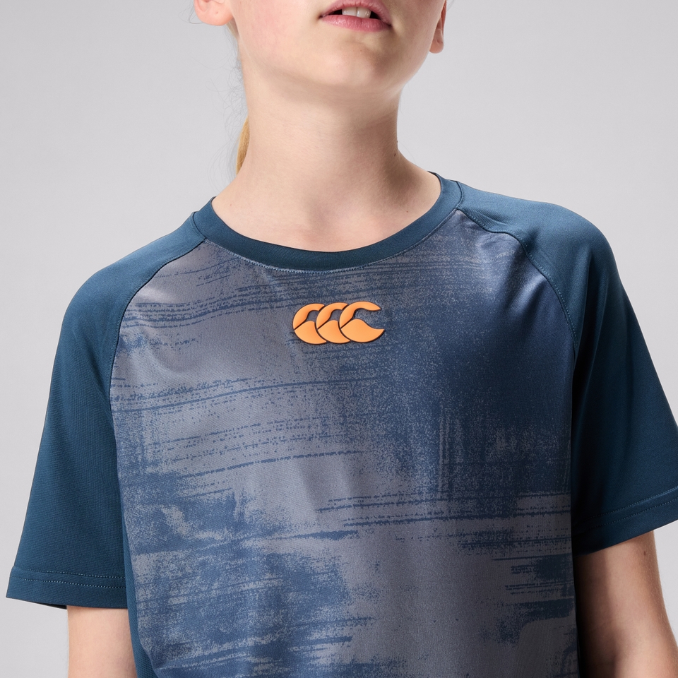 JUNIOR UNISEX VAPODRI GRAPHIC SUPERLIGHT TEE NAVY