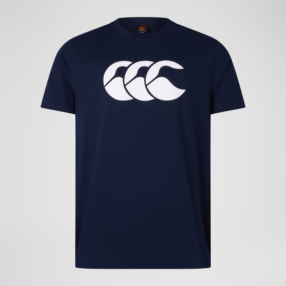 MENS CCC COTTON LOGO TEE NAVY