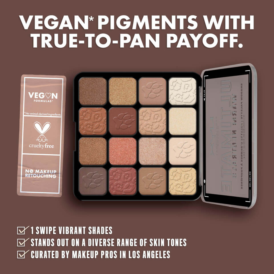 NYX Professional Makeup Ultimate Shadow Palette Vegan 16-Pan - Warm Neutrals
