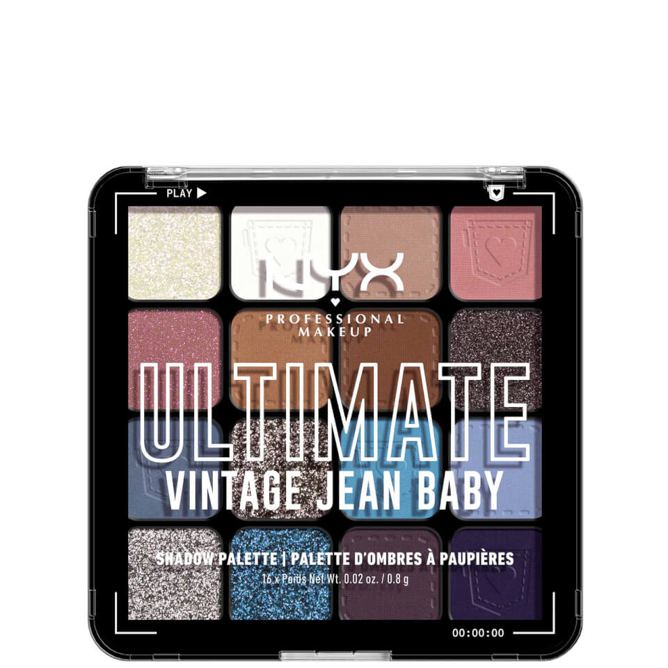 NYX Professional Makeup Ultimate Shadow Palette Vegan 16-Pan - Vintage Jean Baby