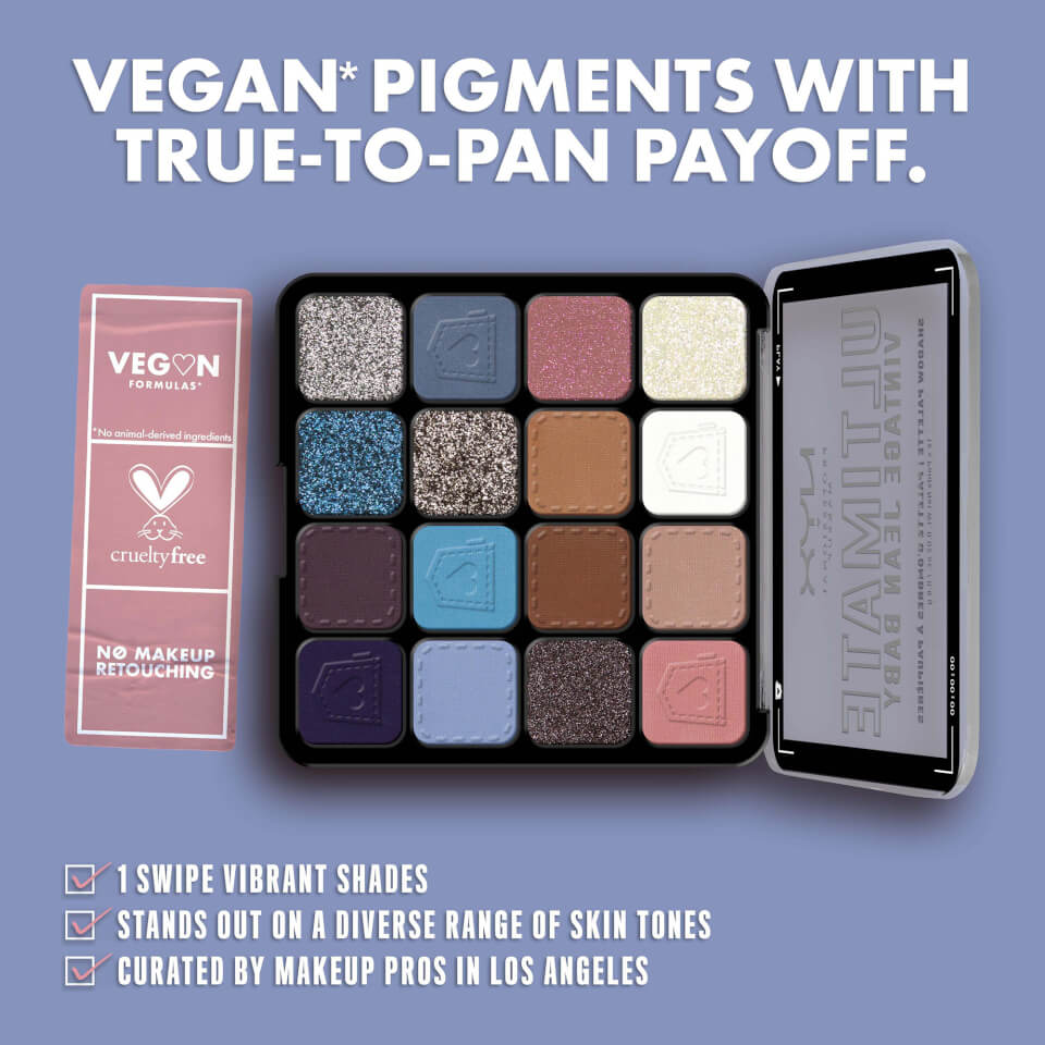 NYX Professional Makeup Ultimate Shadow Palette Vegan 16-Pan - Vintage Jean Baby