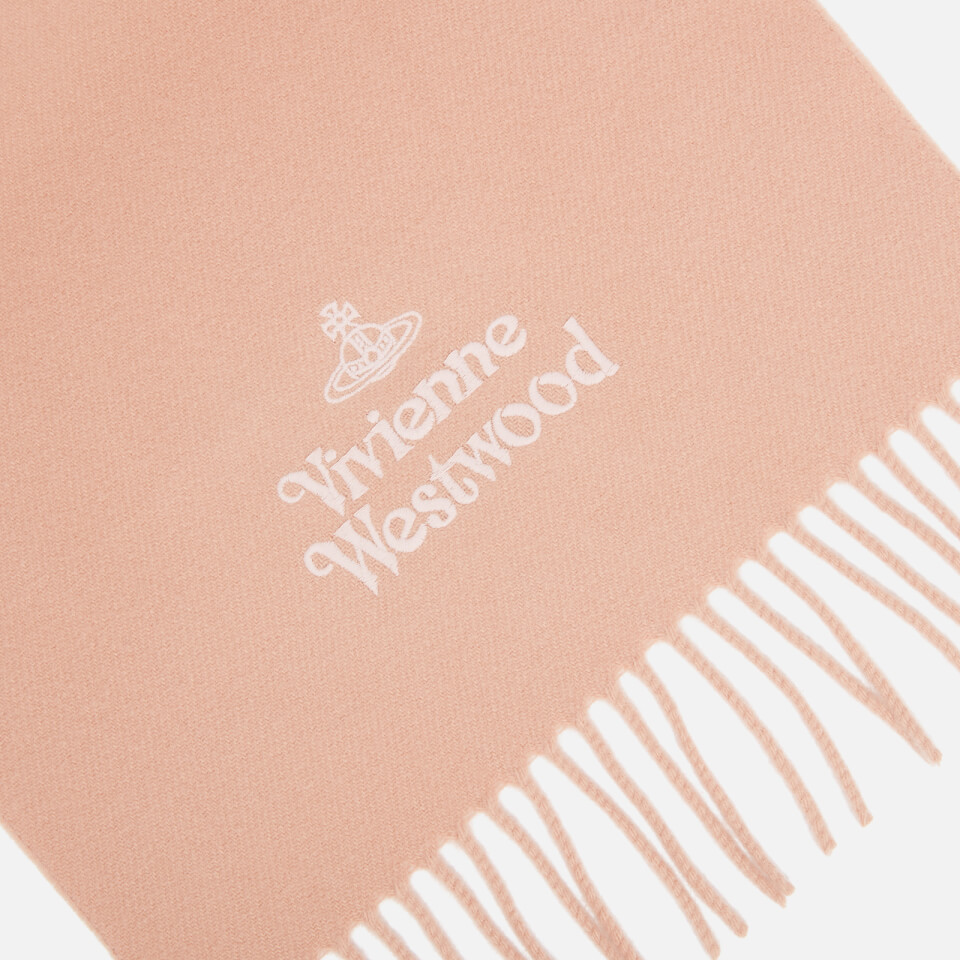 Vivienne Westwood Logo-Embroidered Wool Scarf