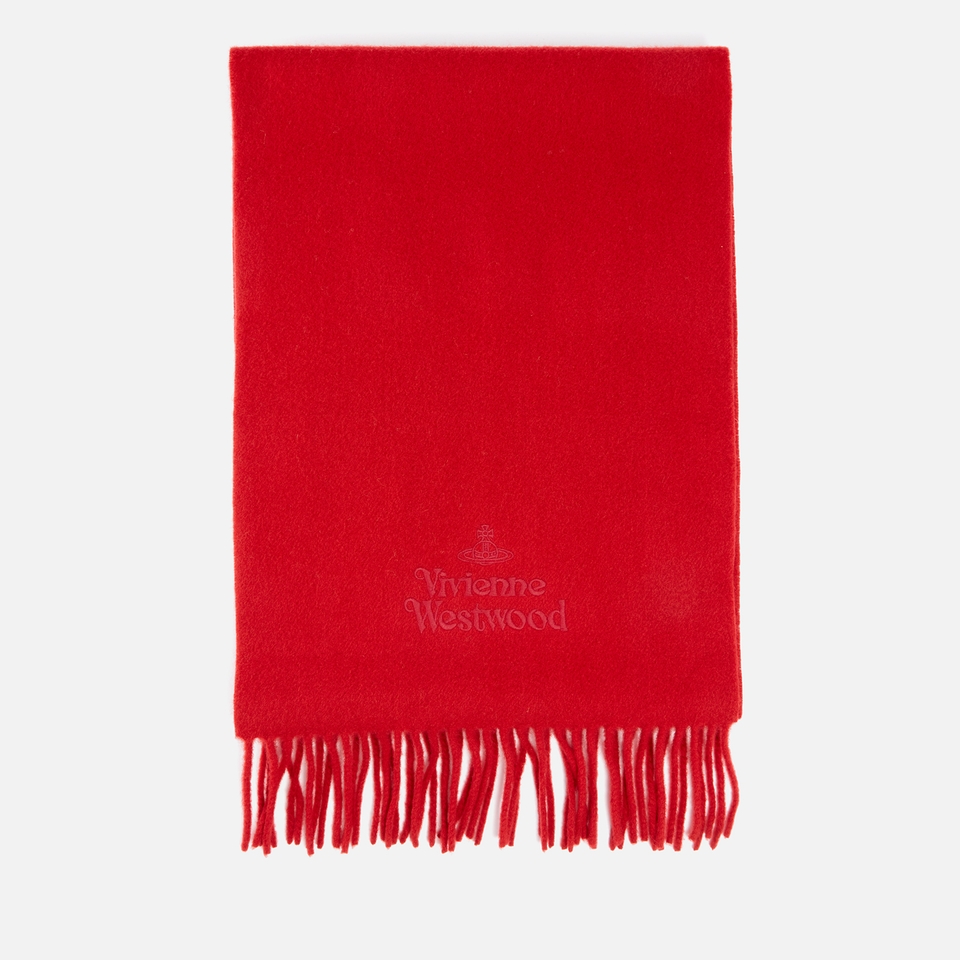 Vivienne Westwood Embroidered Wool Logo Scarf