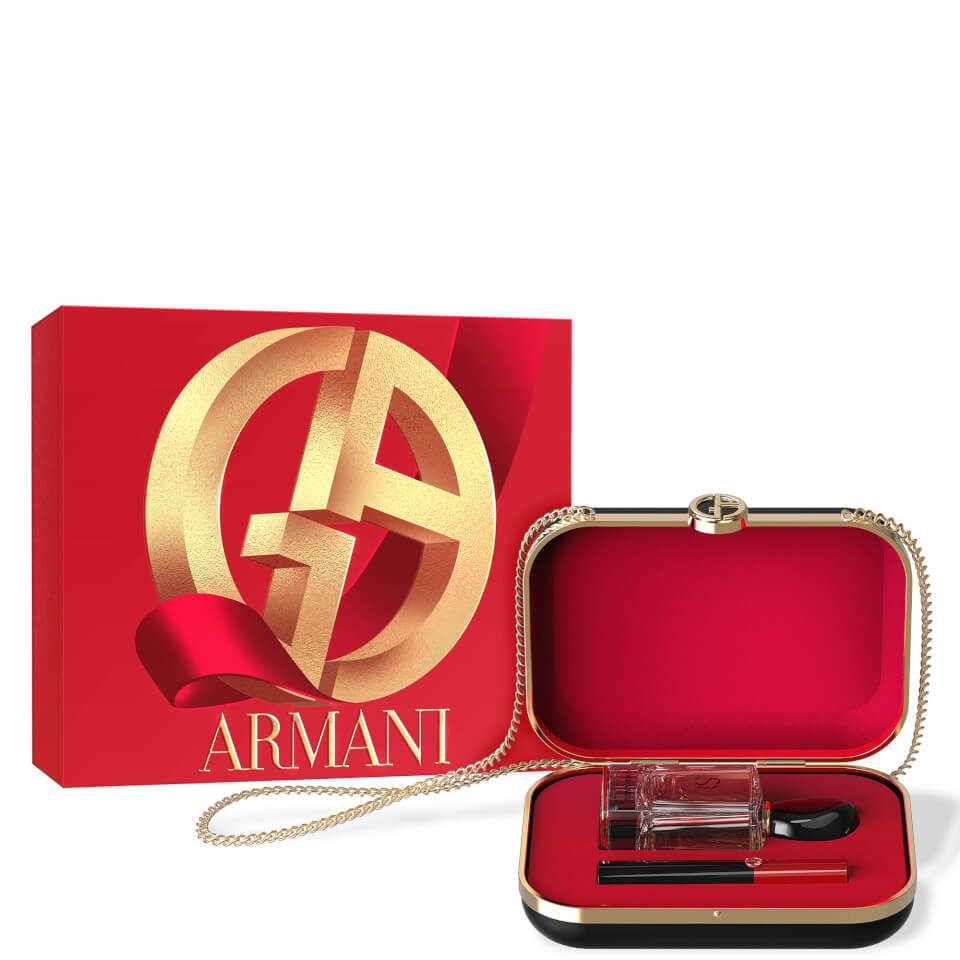 Armani Si Eau de Parfum 50ml, Lip Power - Shade 104 and Pouch