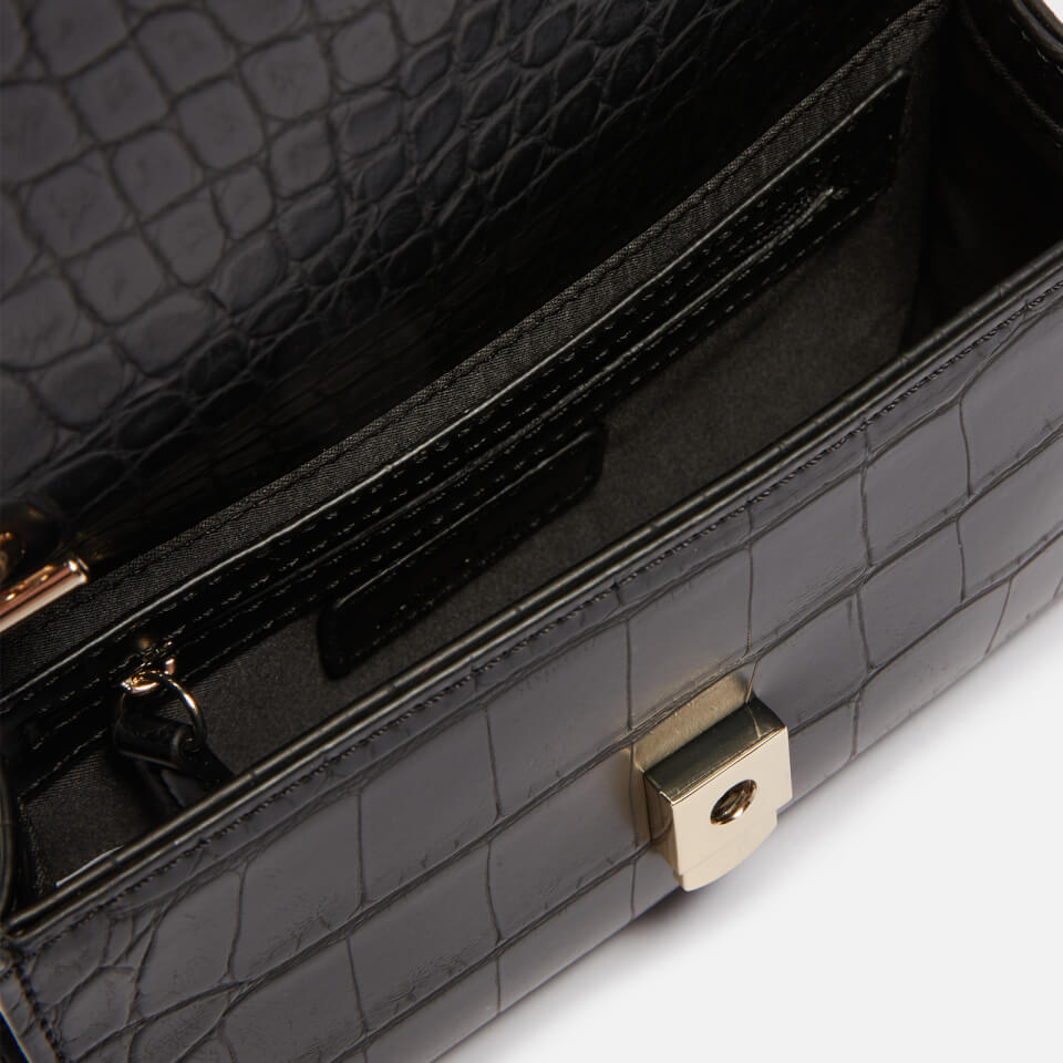 Valentino Audrey Faux Croc Effect Leather Pochette Bag
