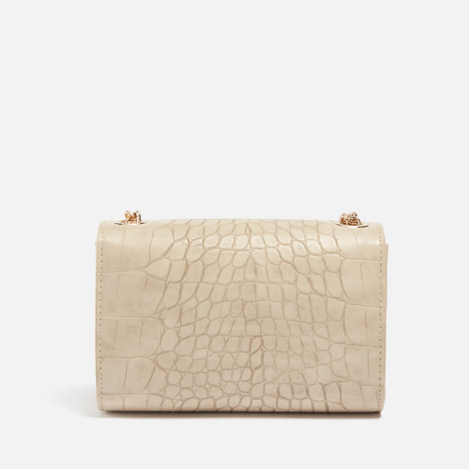 Valentino Audrey Faux Croc Effect Leather Pochette Bag