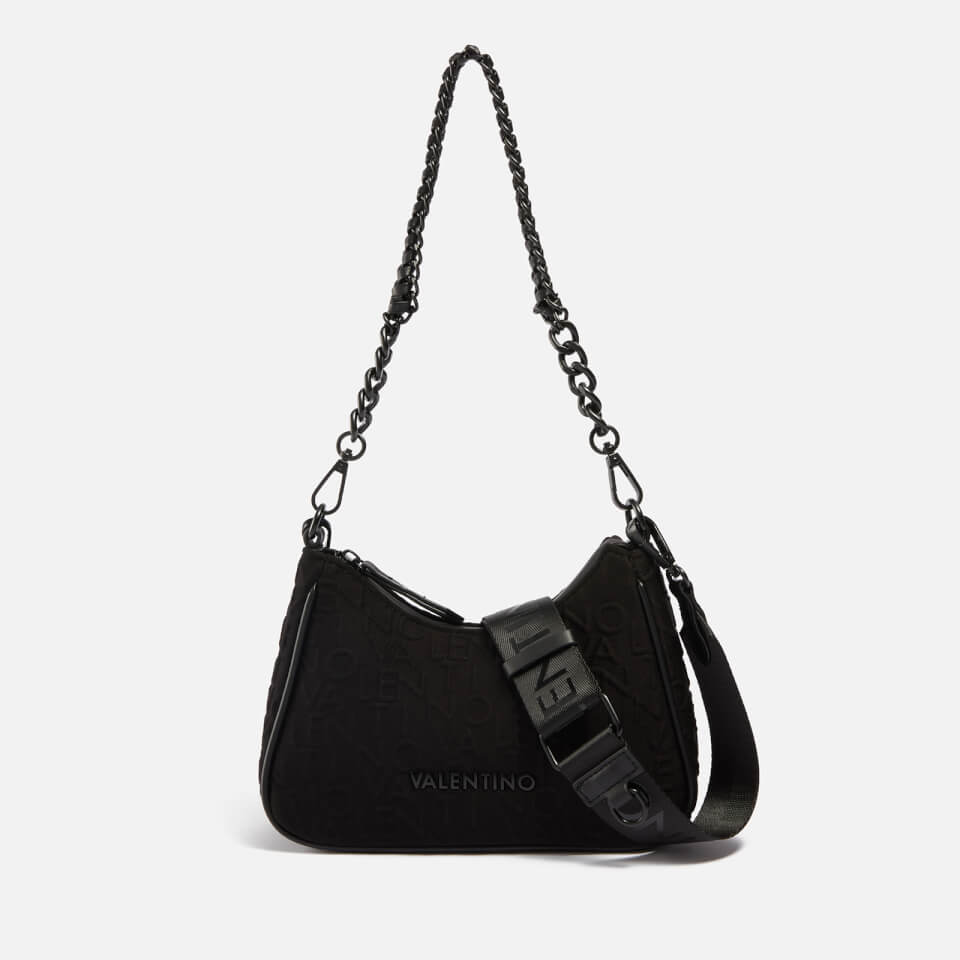 Valentino Thermal Logo Embossed Neoprene Shoulder Bag