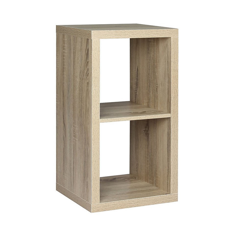 Clever Storage Cube 1x2 Oak Homebase