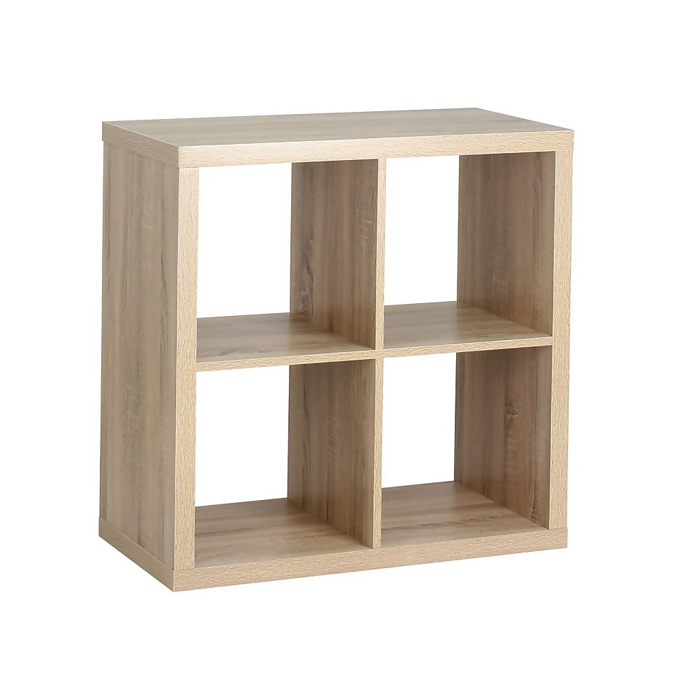 Clever Storage Cube 2x2 Oak Homebase