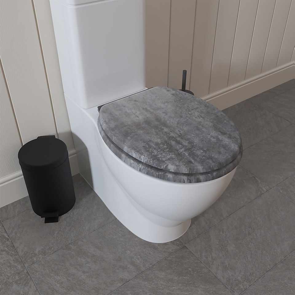 Croydex Cumbrian Flexi-Fit Toilet Seat – Slate