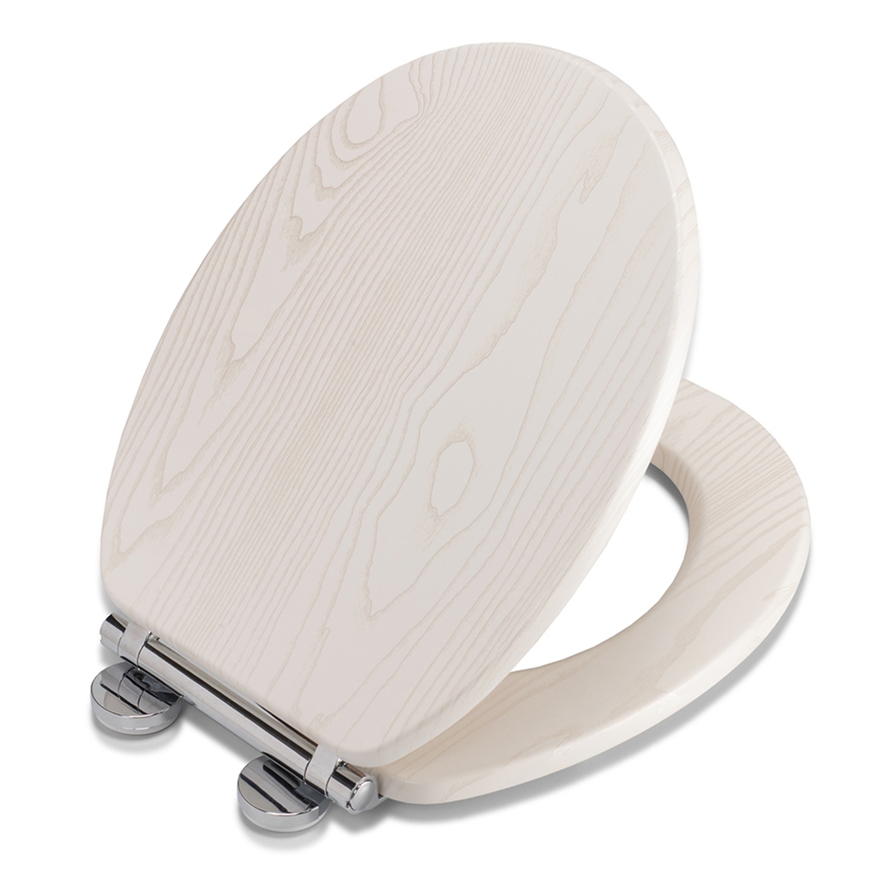 Croydex Maitland FlexiFix Toilet Seat White Oak Effect Homebase
