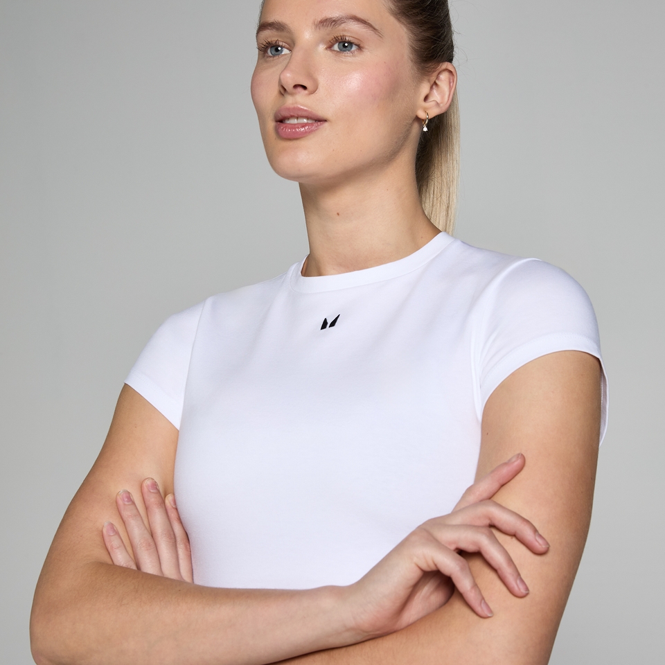 MP Women's Basics Body Fit Short Sleeve T-Shirt - White