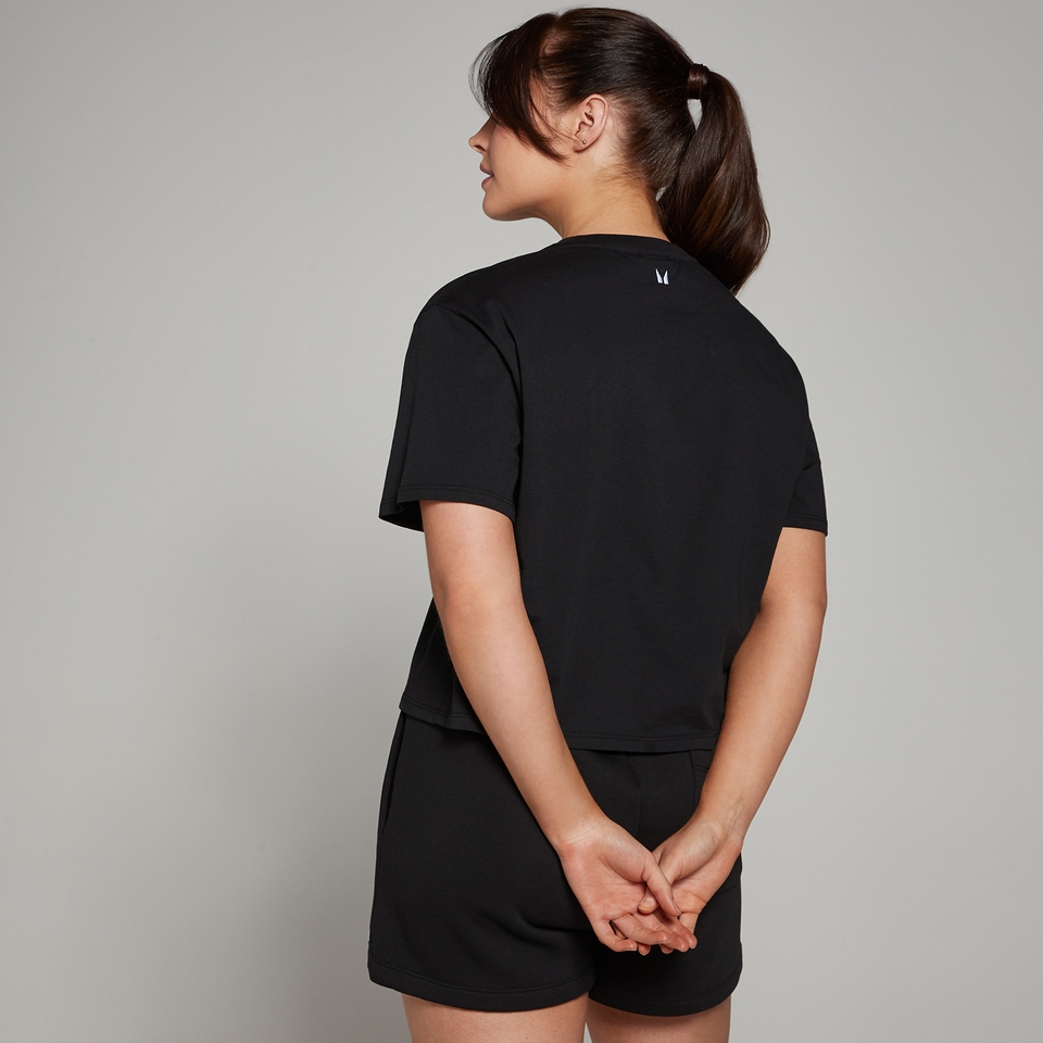 MP Women's Basics Boxy Short Sleeve Crop T-Shirt - Black 
