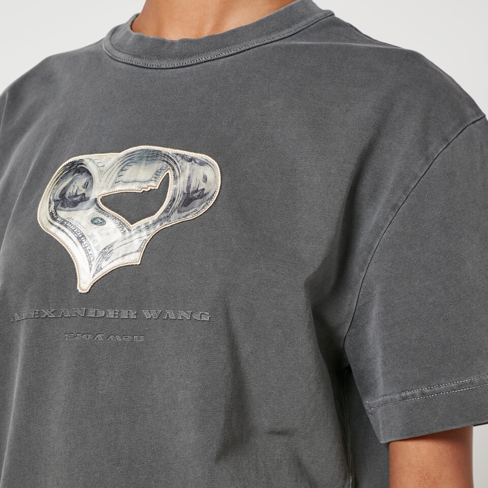 Alexander Wang Logo-Print Cotton-Jersey T-Shirt - XS | Coggles