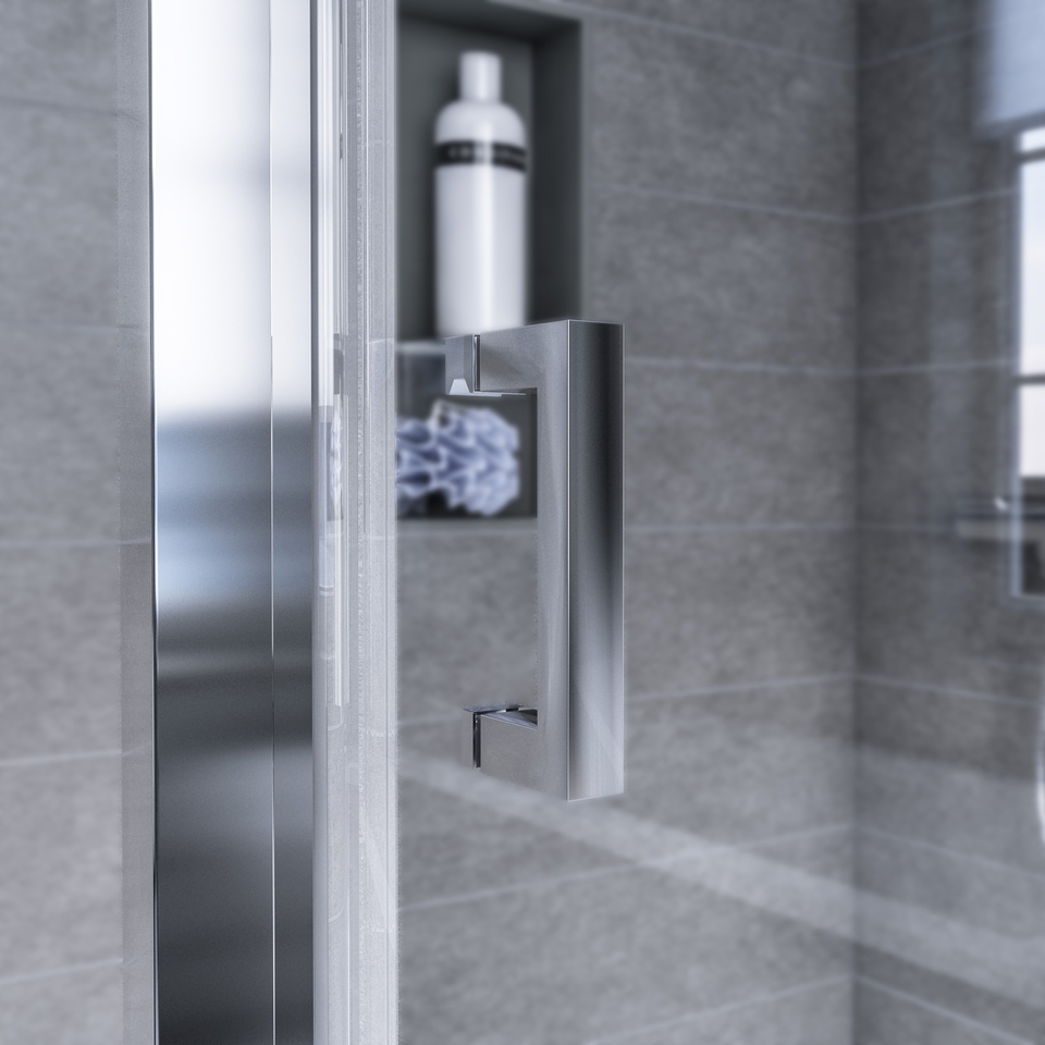 Aqualux Pivot Door Shower Enclosure - 800 x 800mm (8mm Glass)