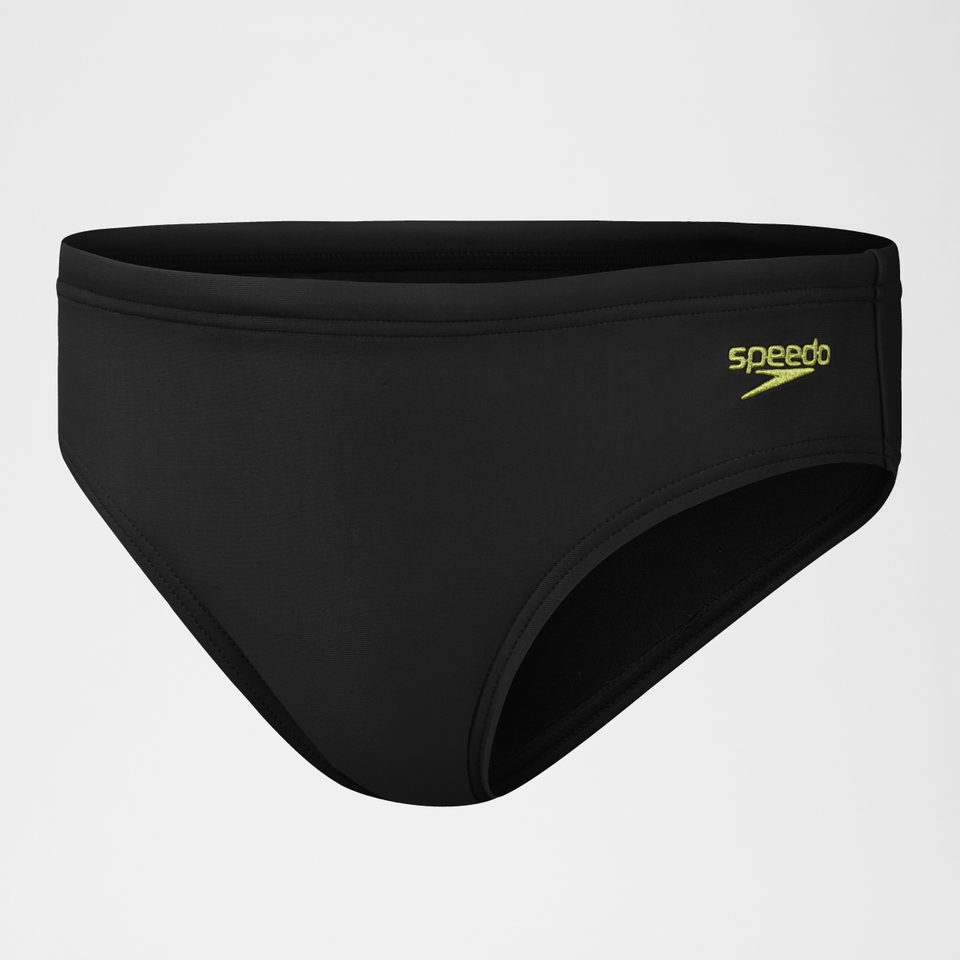 Boys 6.5cm Logo Brief Black/Yellow