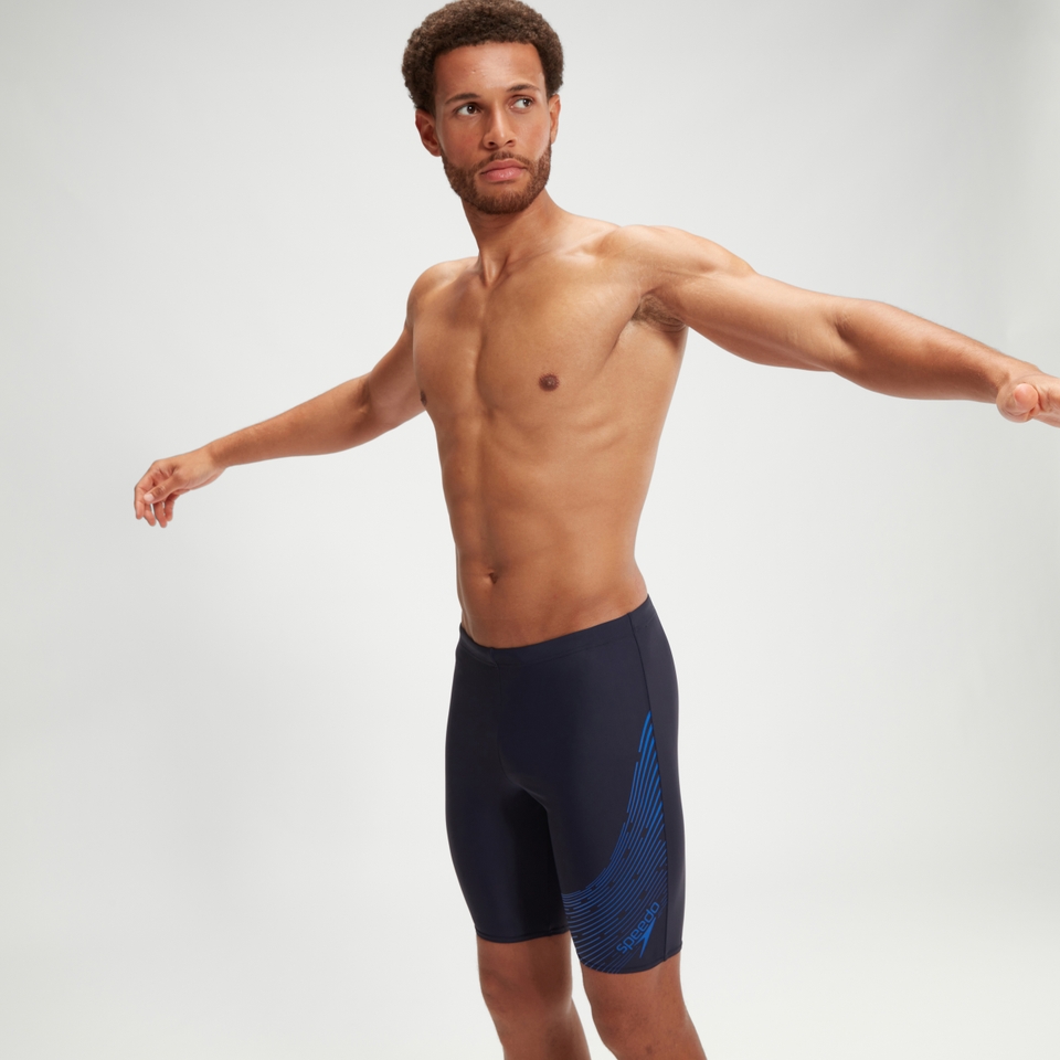 Medley Logo-Schwimmhose für Herren Marineblau/Blau