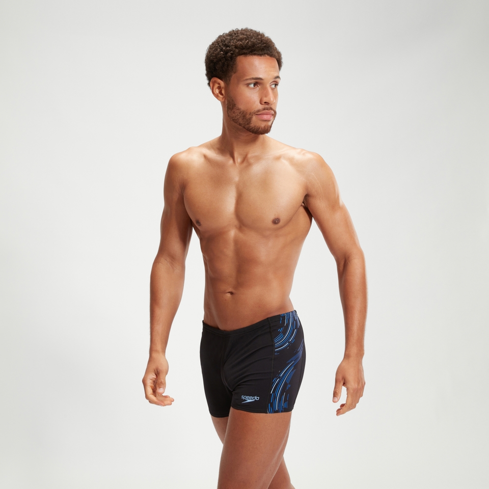 Men's Tech Panel Aquashort Black/Blue
