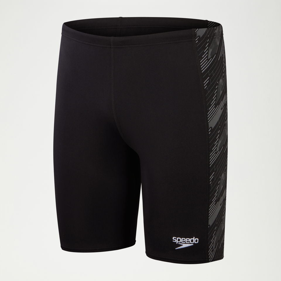 HyperBoom-Schwimmhose mit Einsätzen für Herren Schwarz/Grau