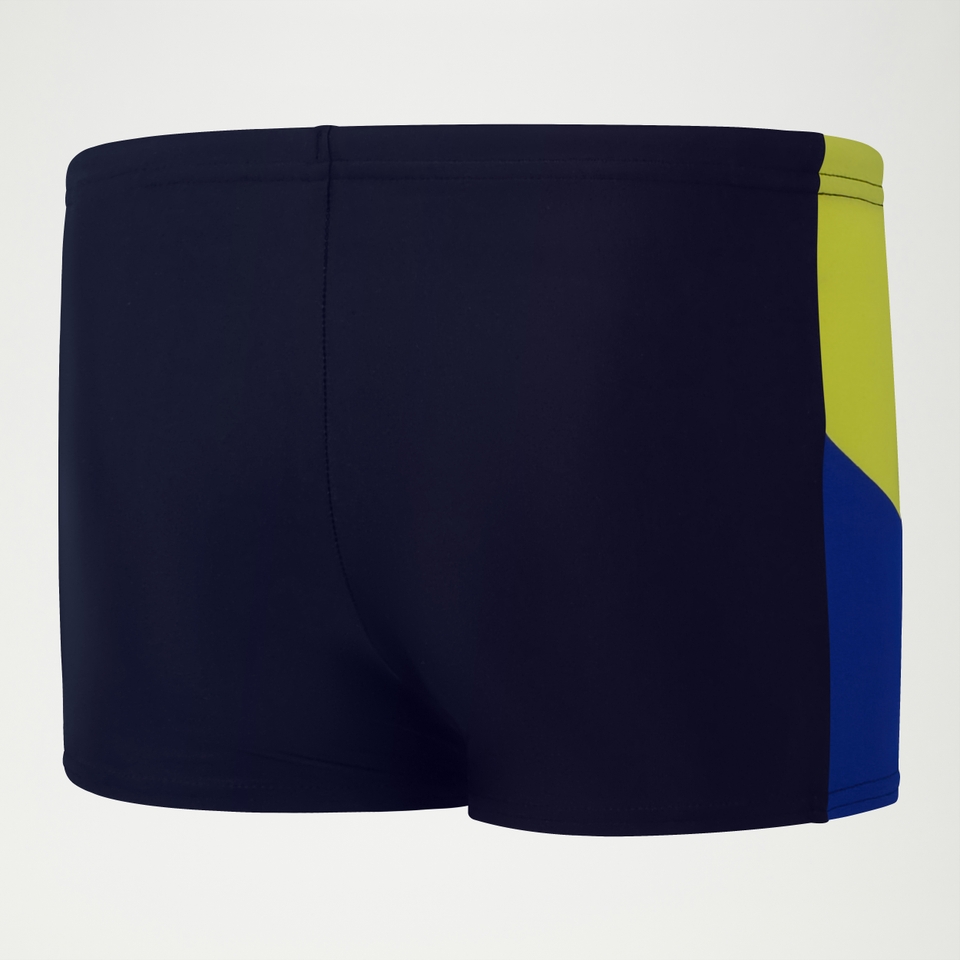 Tauch-Aquashorts für Jungen Marineblau/Gelb