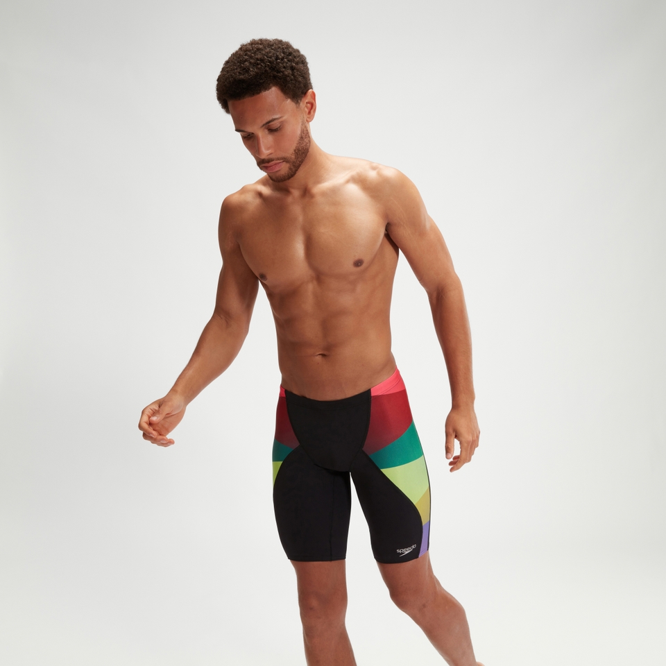 Men's Placement V-Cut Digital Jammer Black/Purple