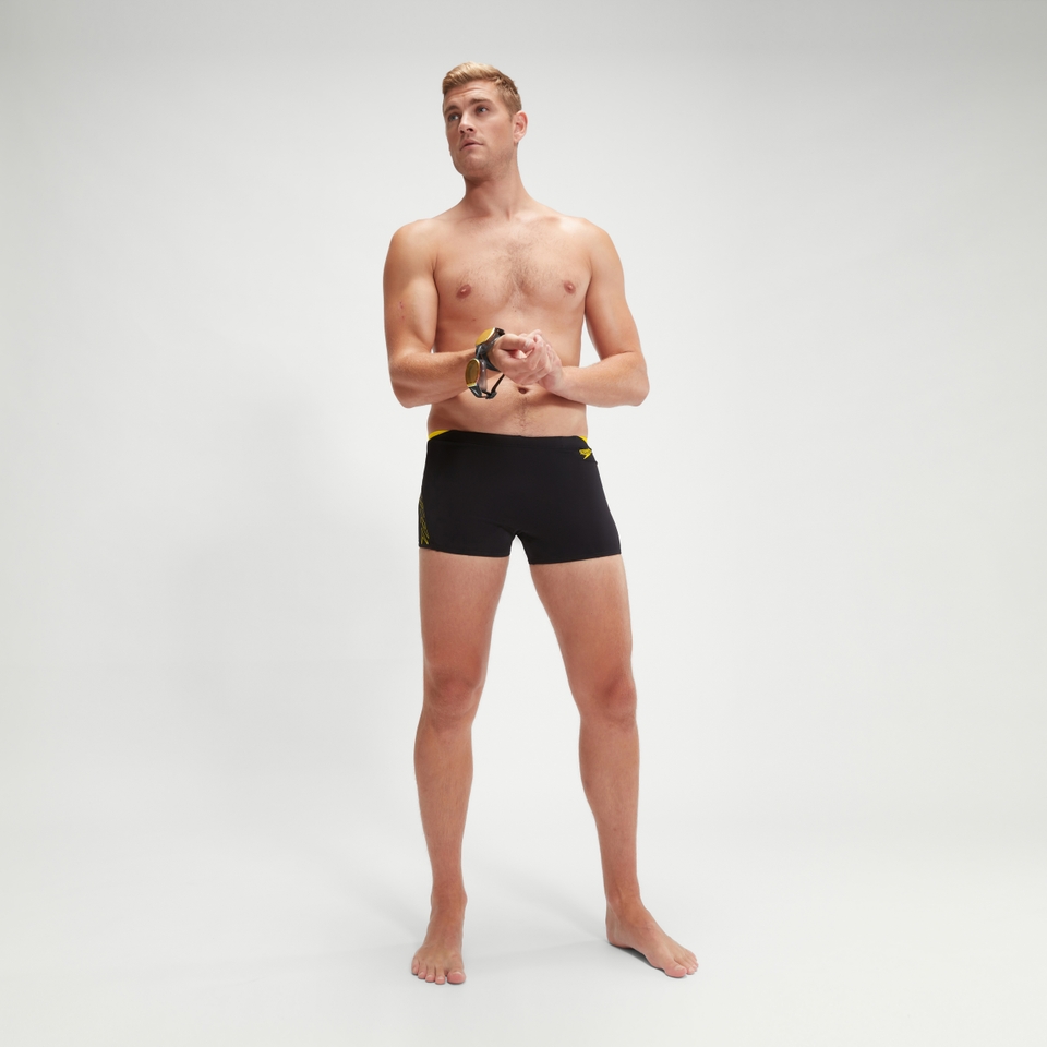 Boxer de bain Homme HyperBoom Splice noir/jaune