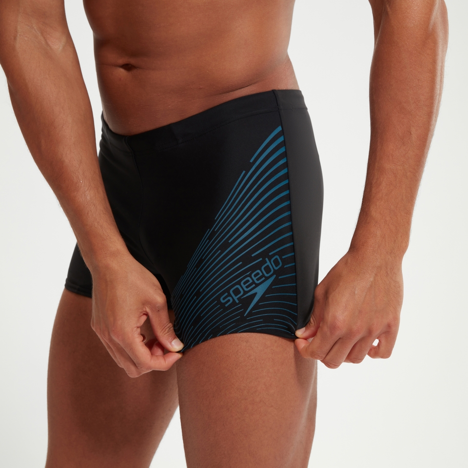 Men's Medley Logo Aquashort Black/Teal