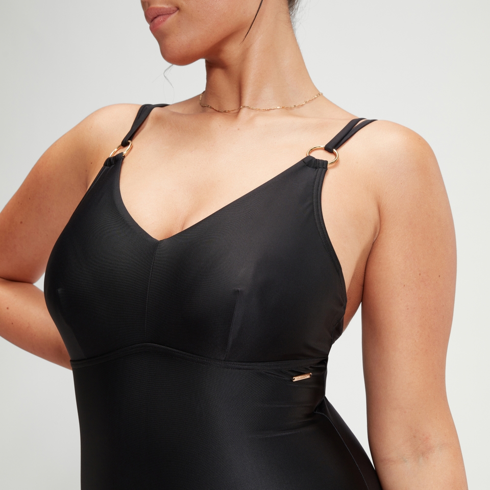 Women's Shaping Strappy One Piece Black