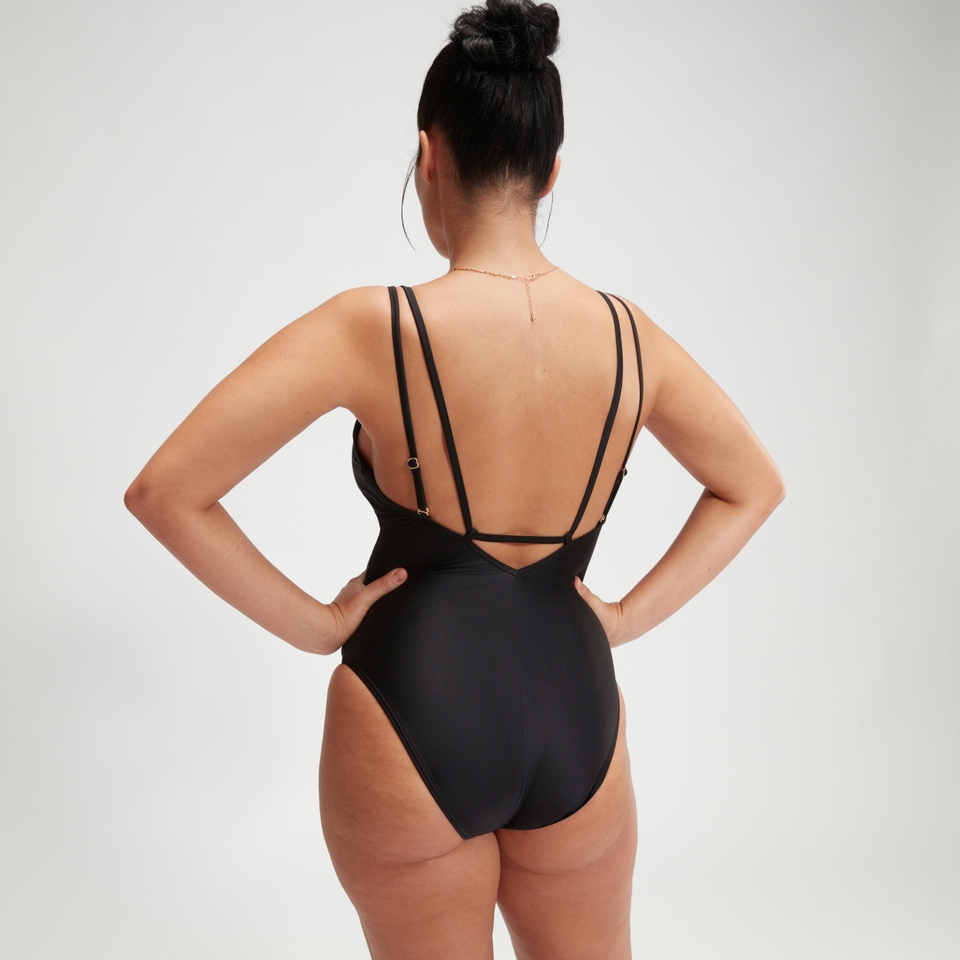 Women's Shaping Strappy One Piece Black