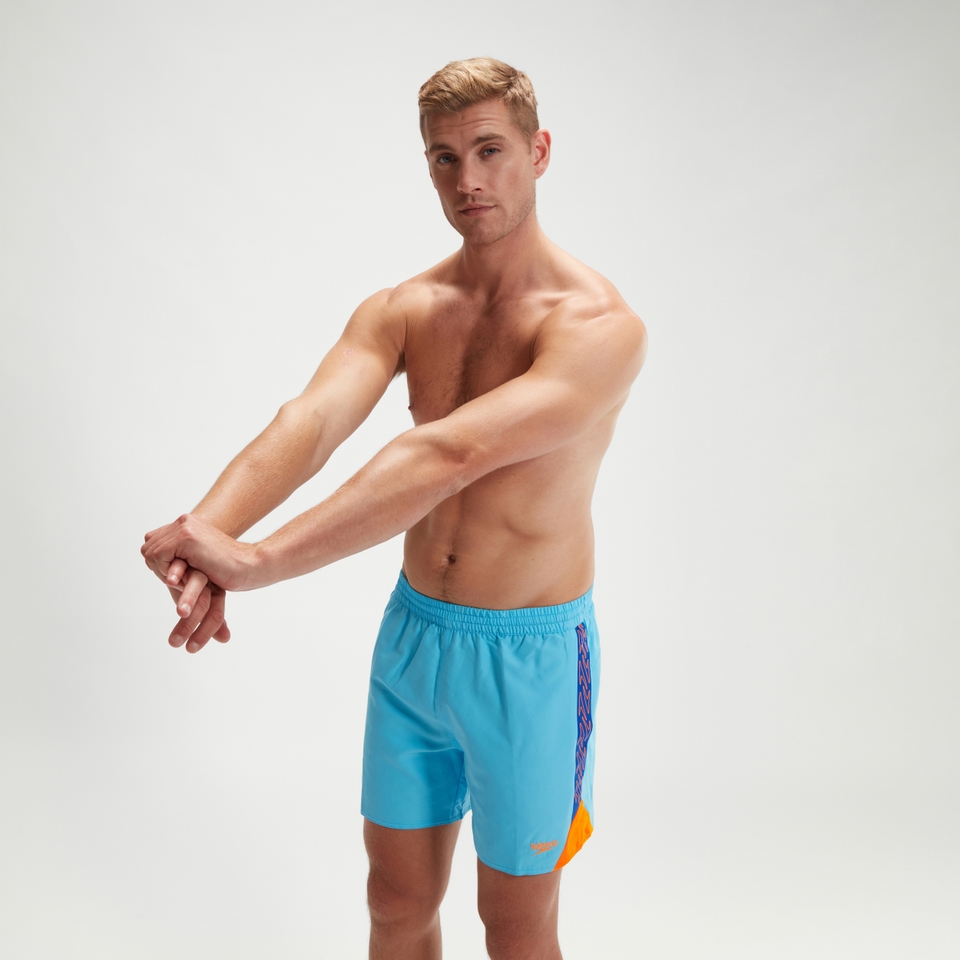 Men's Hyper Boom Splice 16'' Swim Shorts Blue/Orange