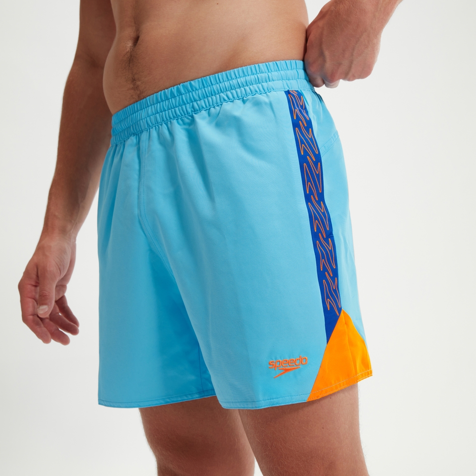 Men's Hyper Boom Splice 16'' Swim Shorts Blue/Orange