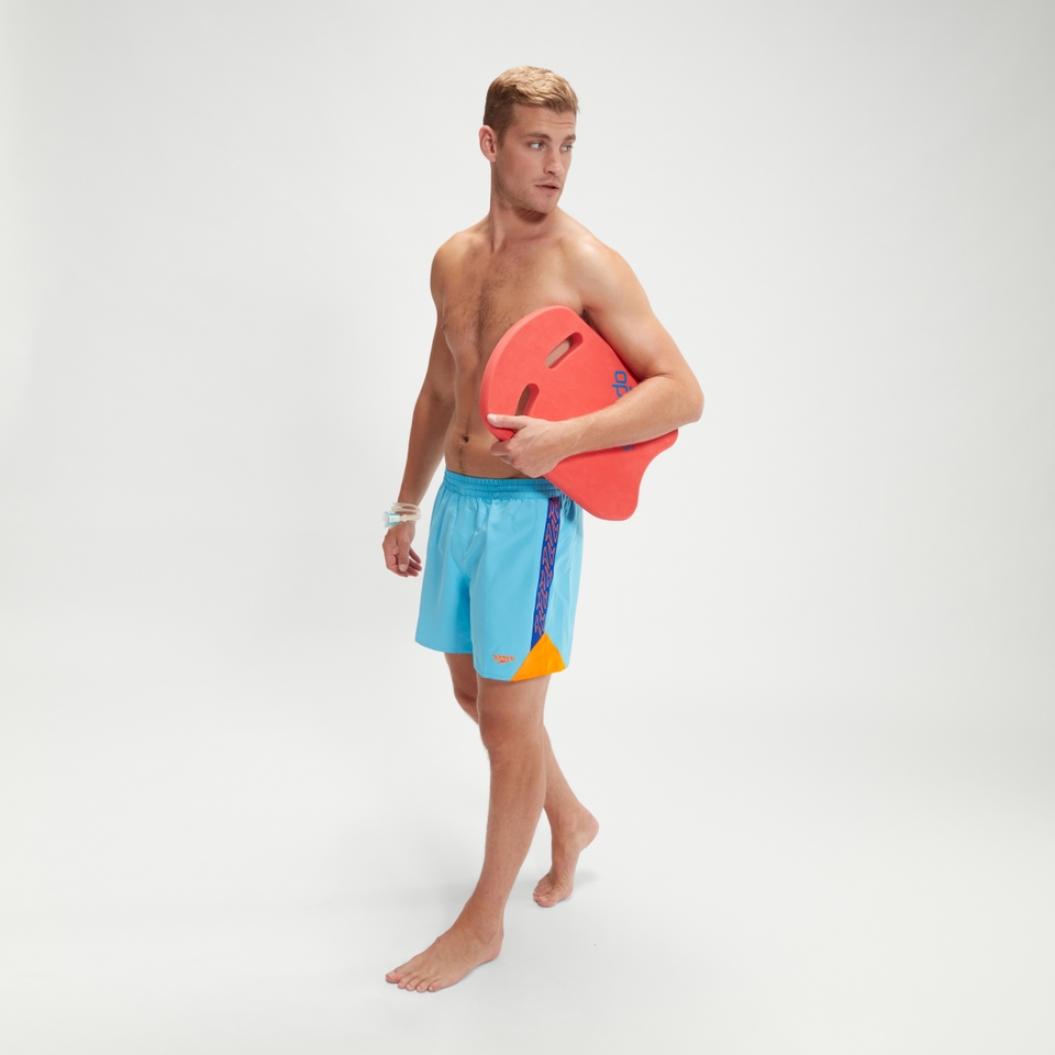 Men's Hyper Boom Splice 16'' Swim Shorts Blue/Orange
