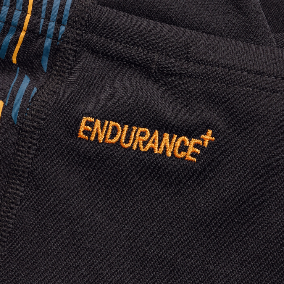 Schwimmhose mit Tech-Einsätzen für Herren Schwarz/Orange