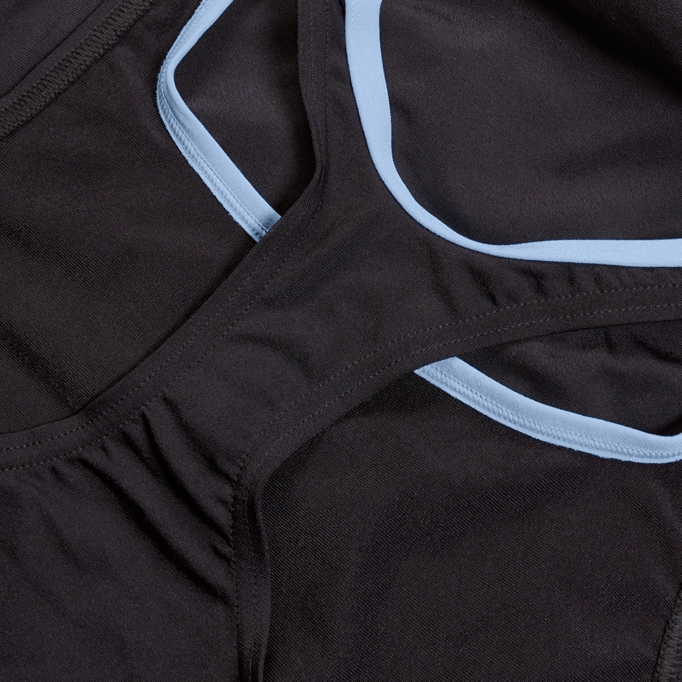 Placement-Bikini für Damen Schwarz/Blau