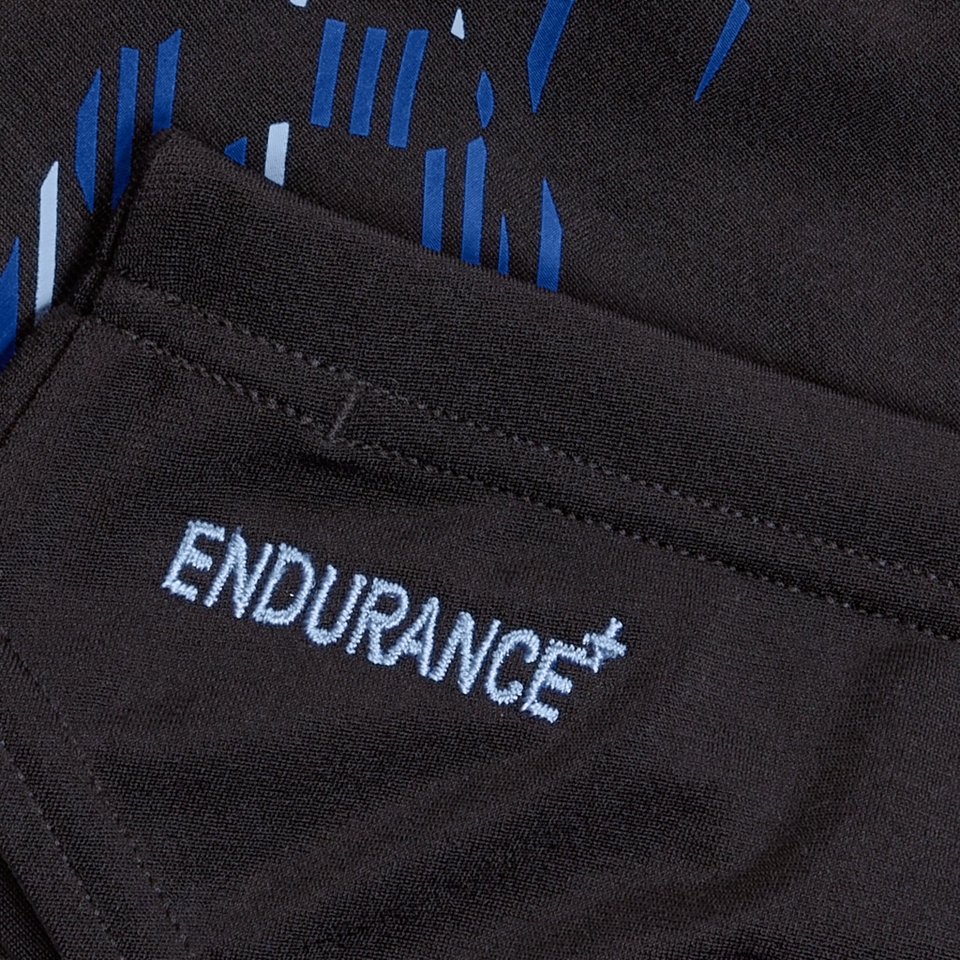 Placement-Bikini für Damen Schwarz/Blau