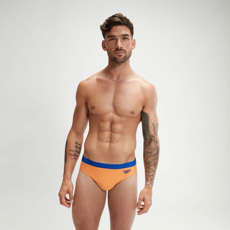 Logo-Badehose 7 cm für Herren Orange
