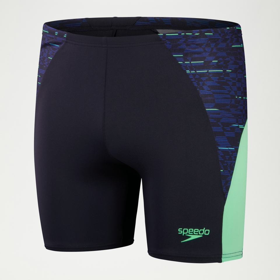 Mittellange Endurance+ Max Splice-Schwimmhose für Herren Marineblau/Grün