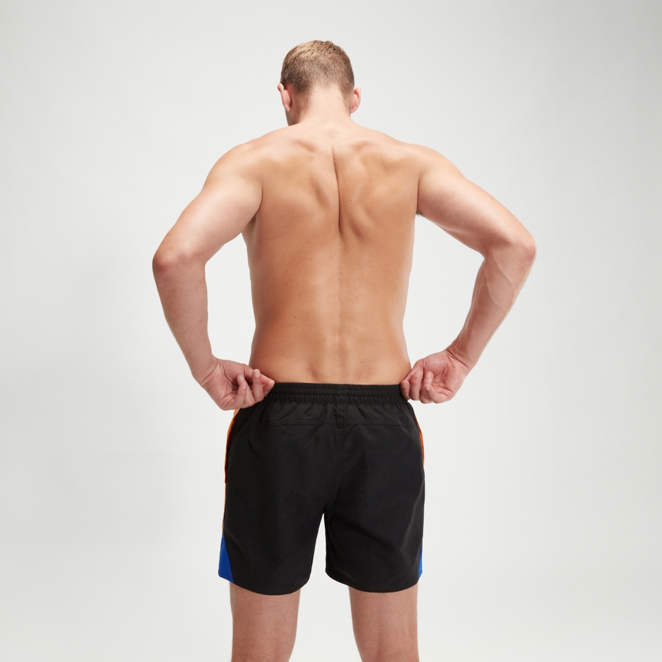 Men's Hyper Boom Splice 16'' Swim Shorts Black/Orange