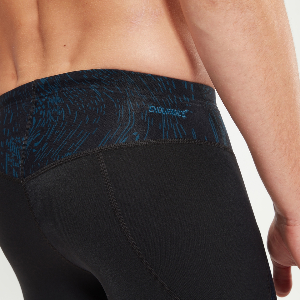 Men's Endrance+ Max Compression Mid Jammer Black/Teal