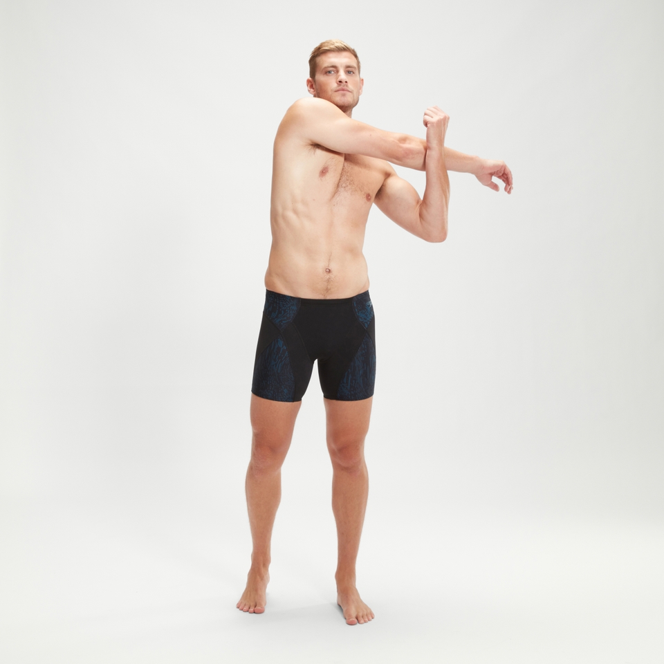 Men's Endrance+ Max Compression Mid Jammer Black/Teal