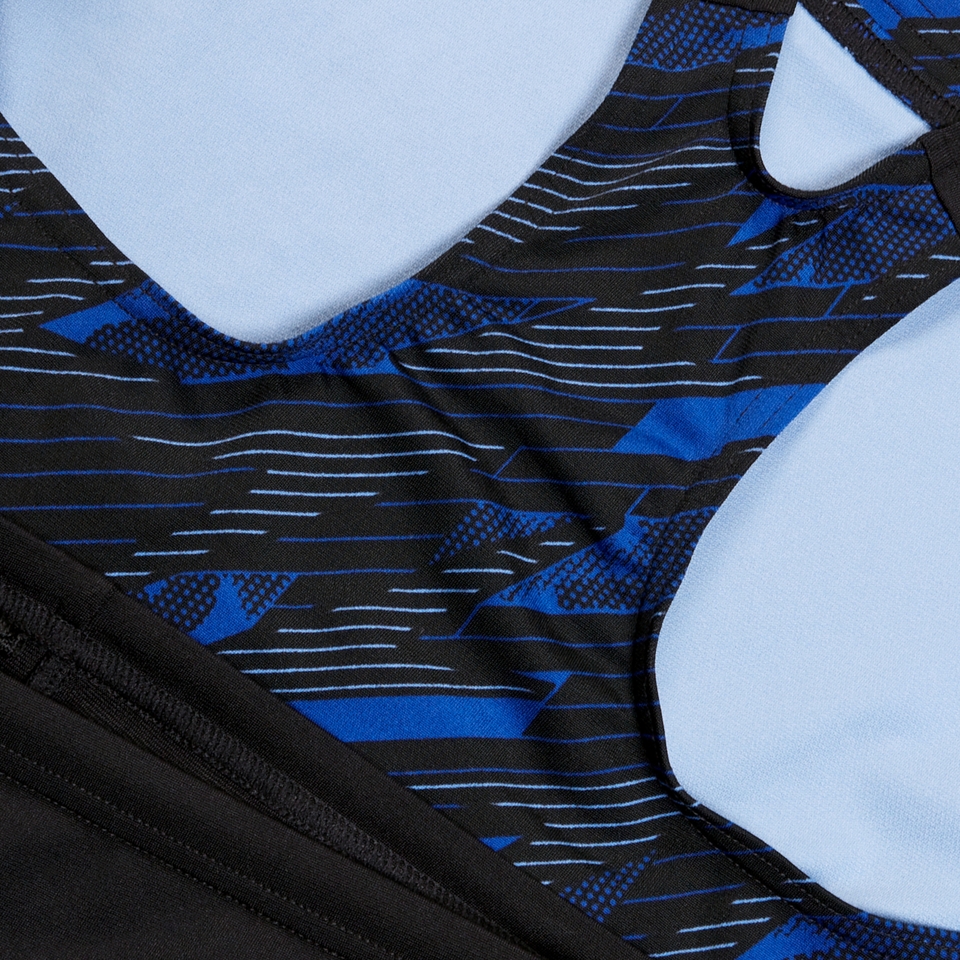 HyperBoom-Tankini für Damen Schwarz/Blau