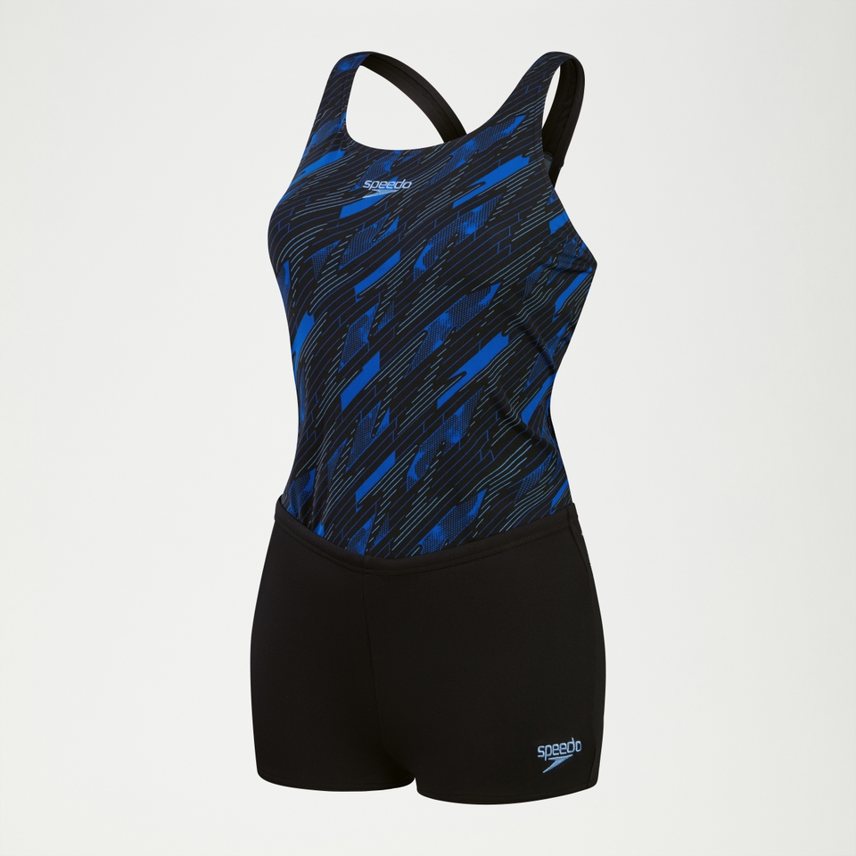 HyperBoom-Tankini für Damen Schwarz/Blau