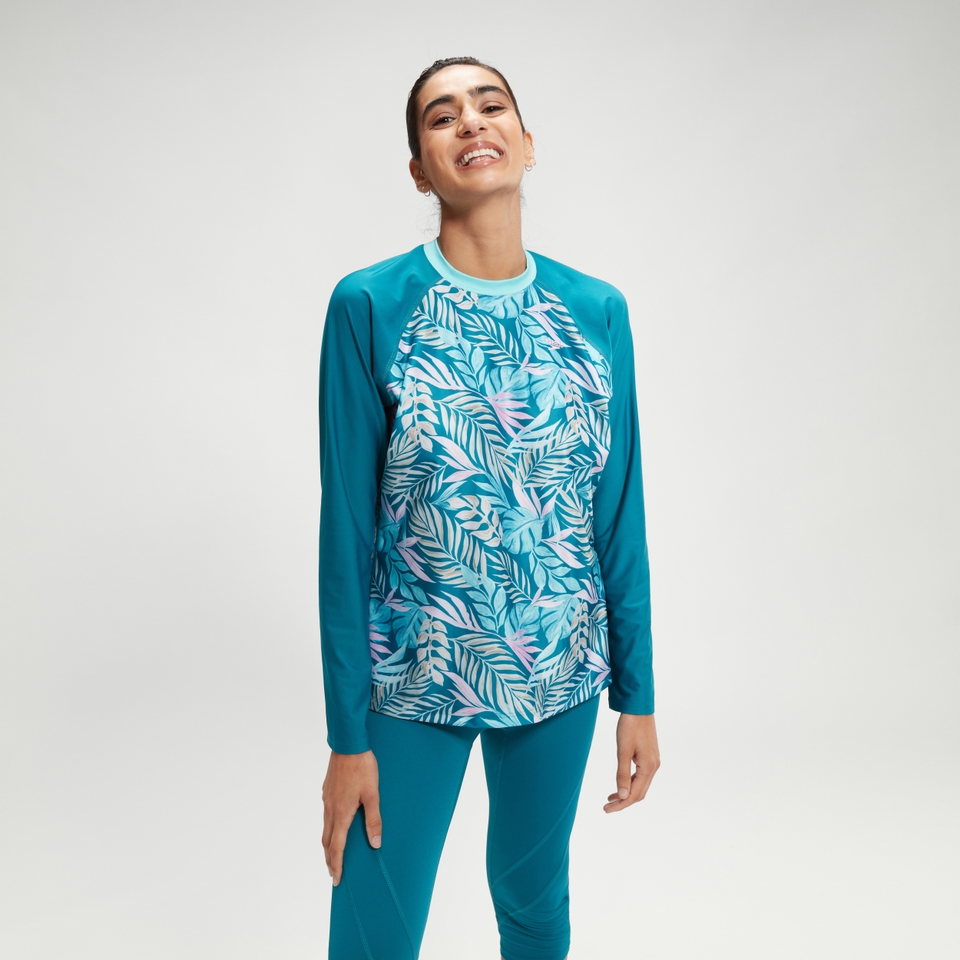 Women's Printed Long Sleeve Swim Tee